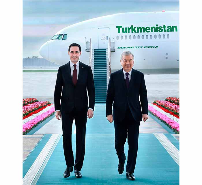 Hormatly Prezidentimiziň Özbegistan Respublikasyna döwlet sapary başlandy: gün tertibinde Merkezi Aziýa döwletleriniň Baştutanlarynyň konsultatiw duşuşygy